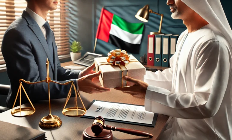 Legal process of gifting